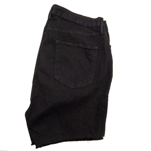 Good American Black Cut Off Jean Shorts Plus Size 24 - Picture 4 of 11